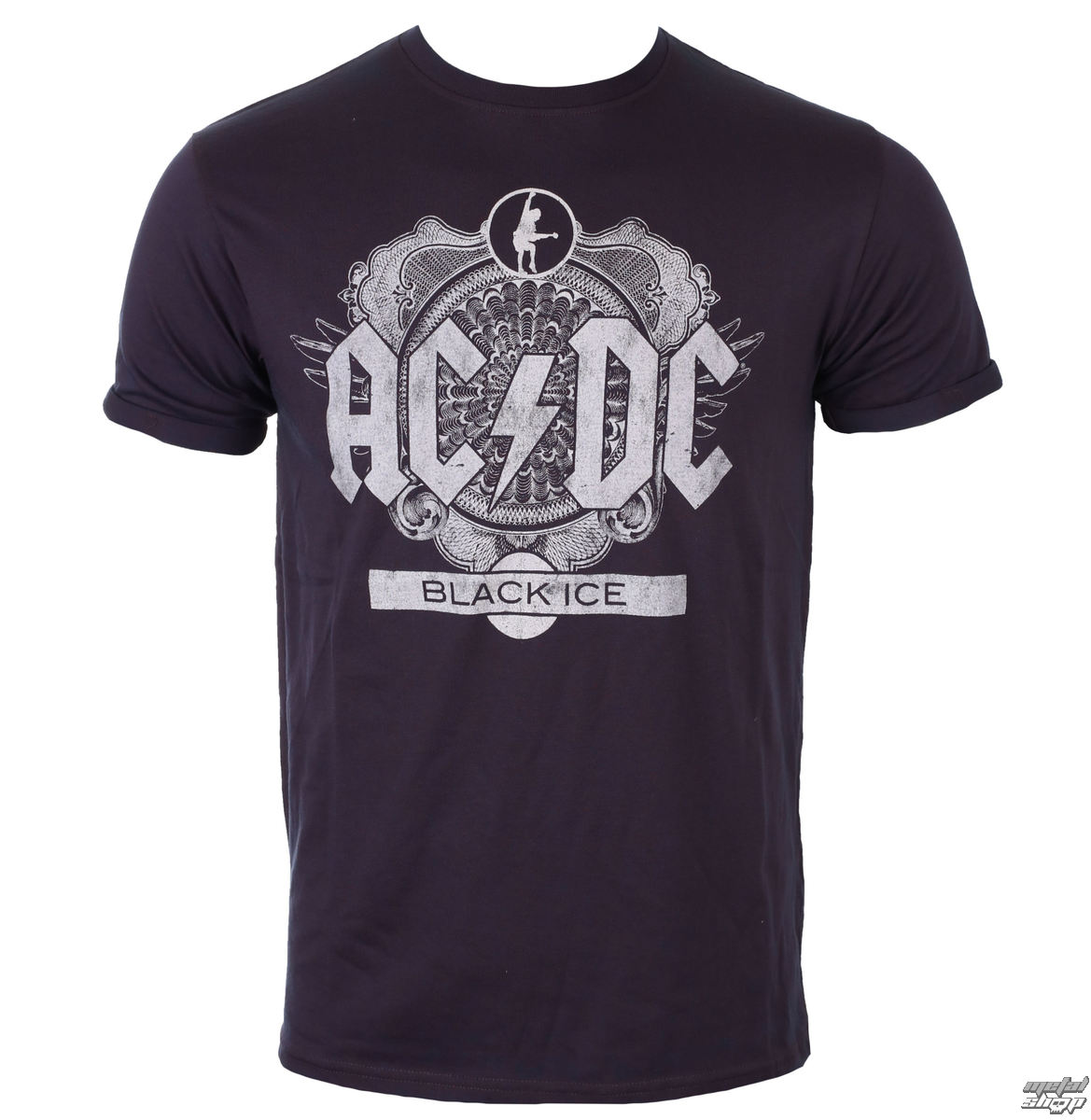 tričko pánské AC/DC - Black Ice - Navy/Red - ROCK OFF