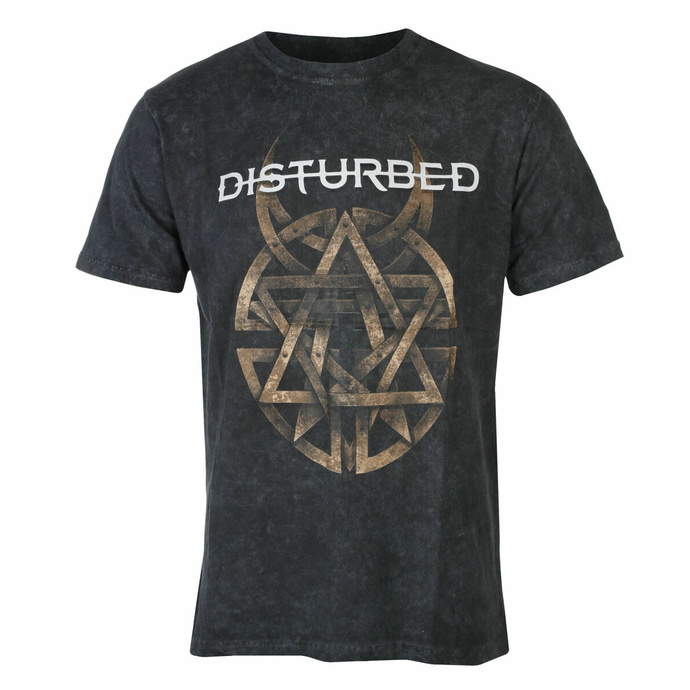 tričko pánské Disturbed - Riveted - Charcoal - ROCK OFF