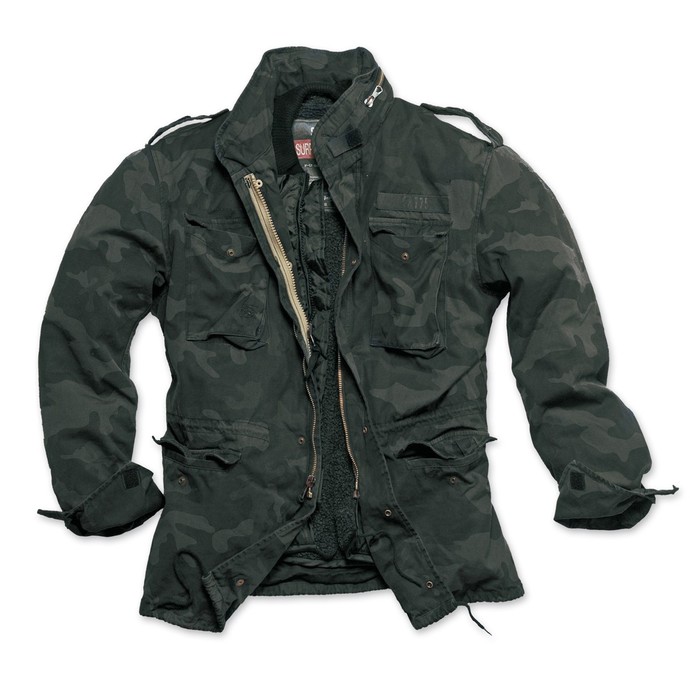 men's jacket zimní SURPLUS - Regiment M65 - BLACK CAMO