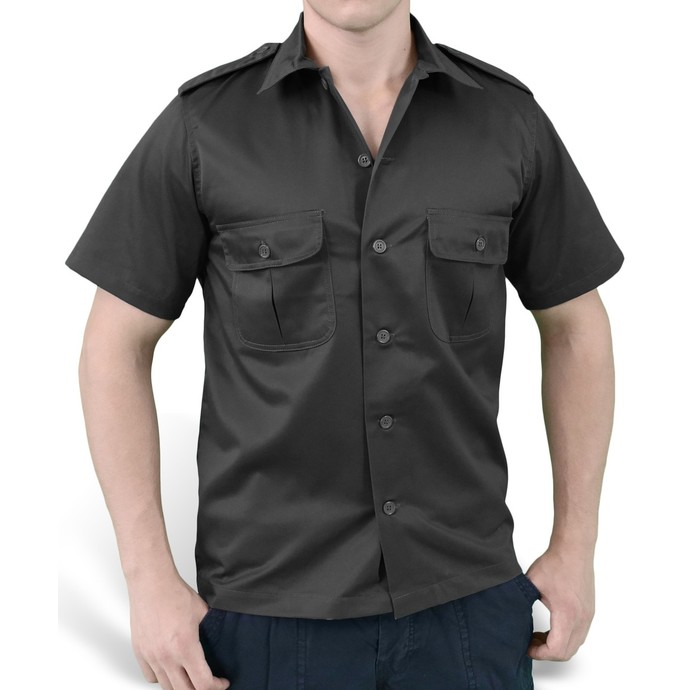 košile SURPLUS - US Hemd 1/2 - BLACK