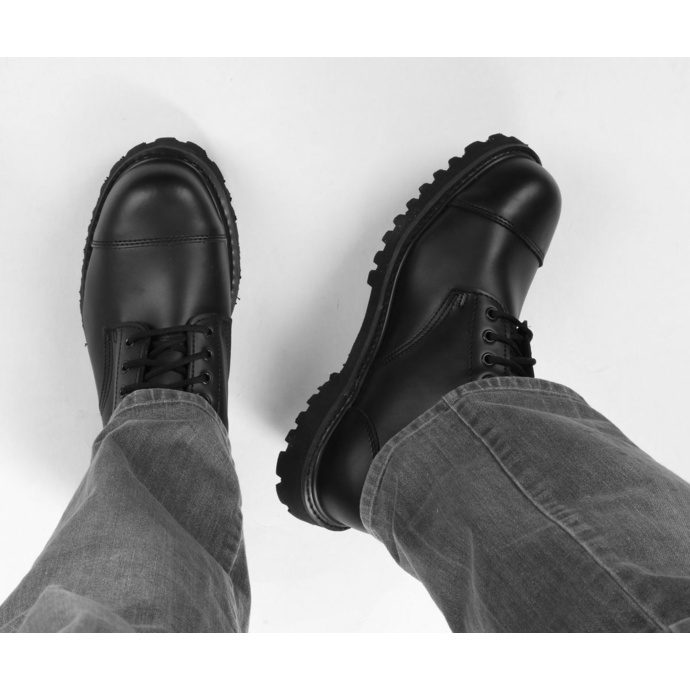 boty kožené 10dírkové BRANDIT - Phantom Black