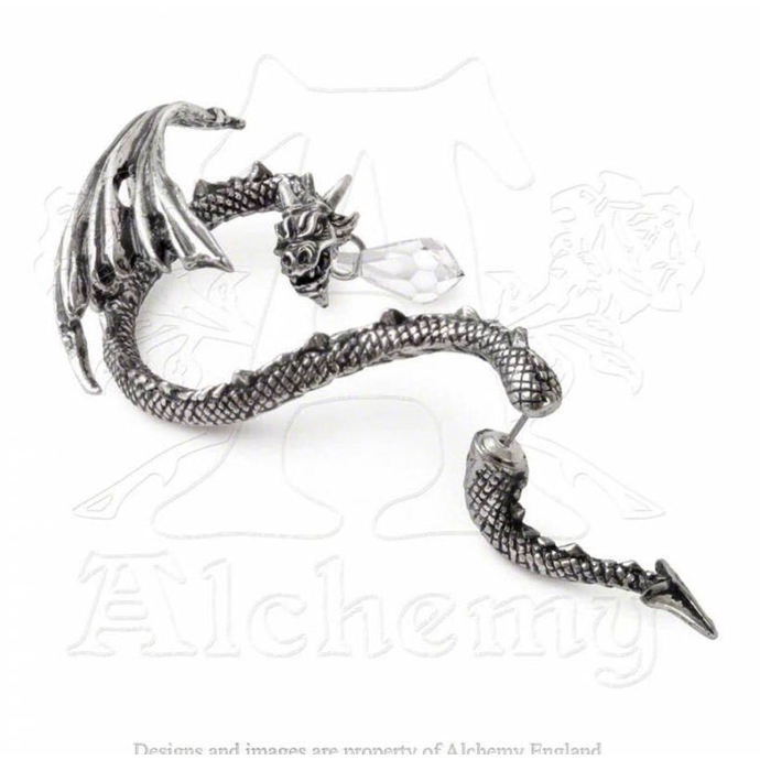 náušnice ALCHEMY GOTHIC - Crystal Dragon Ear Wrap