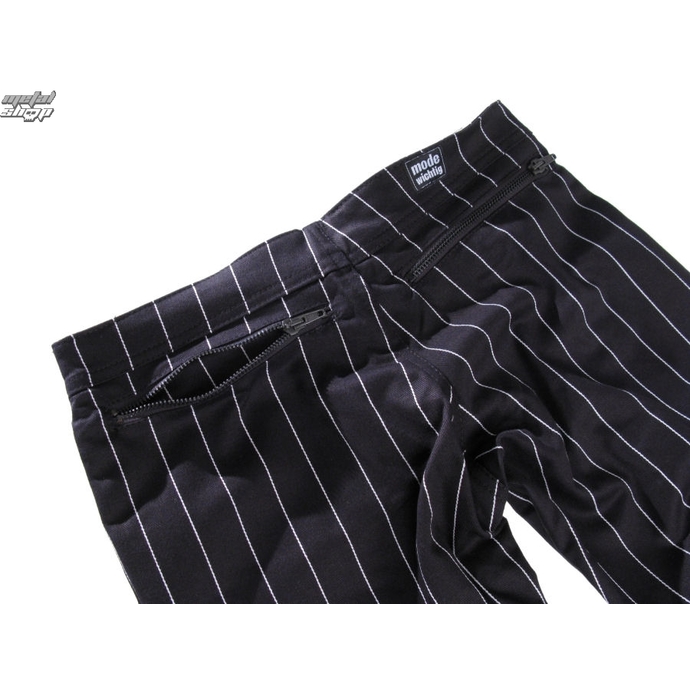 kalhoty dámské 3/4 Mode Wichtig - Zip Slacks Pin Stripe