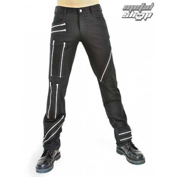 kalhoty pánské Black Pistol - Zipper Pants Denim Black