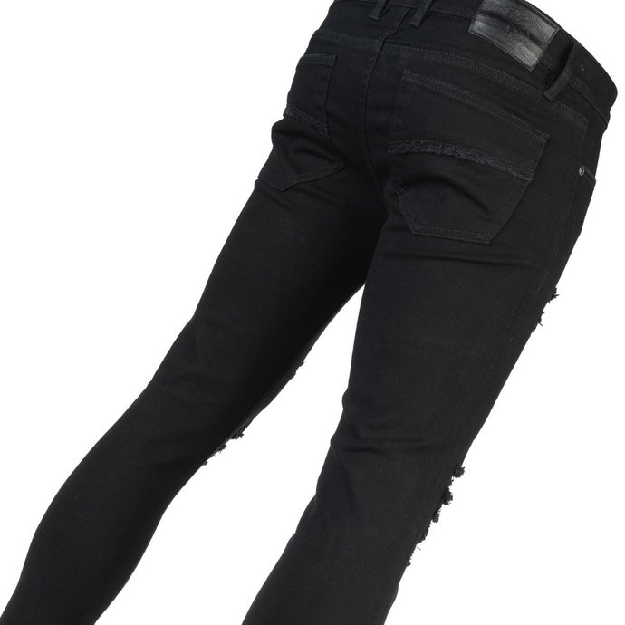 kalhoty pánské (jeans) WORNSTAR - Rampager Shredded - Black