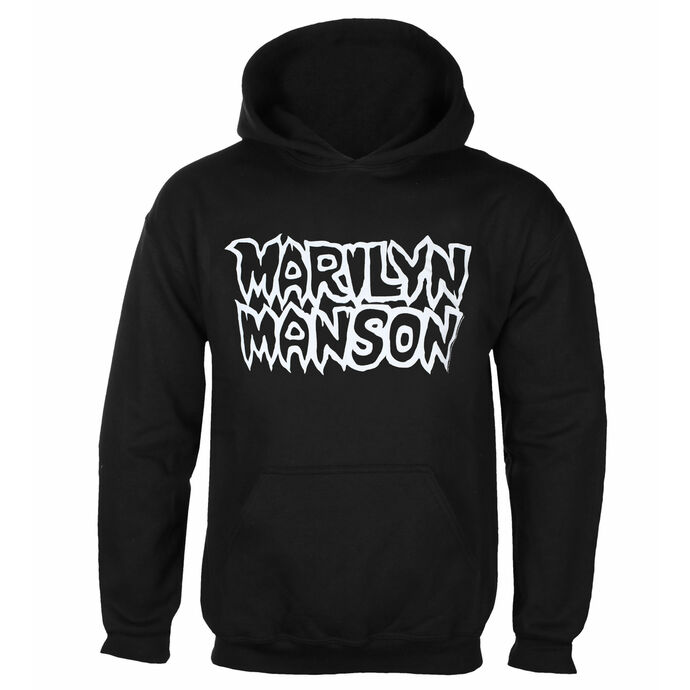mikina pánská Marilyn Manson - Classic Logo - BLACK - ROCK OFF