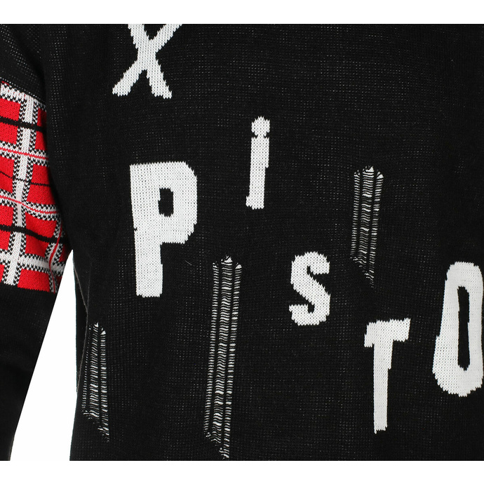 svetr pánský Sex Pistols - Distressed Tartan Logo- ROCK OFF