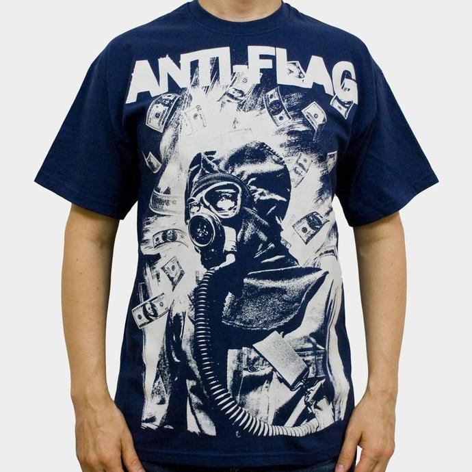 tričko pánské Anti Flag (Gasmask) - KINGS ROAD - Blue Navy