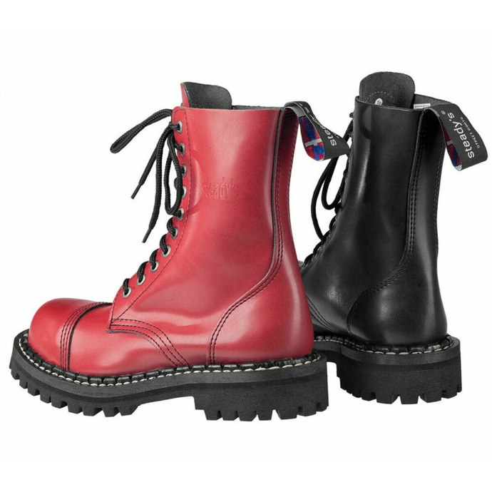 boty STEADY´S - 10 dírkové - Black red