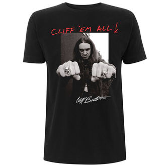 tričko pánské Metallica - Cliff Burton - Fists - Black - RTMTLTSBFIS