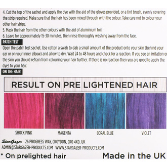 barva na vlasy STAR GAZER - Yummy Colour 4 Colour Strips Kit - Vivid, STAR GAZER