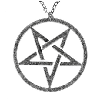 obojek Pentagram, LEATHER & STEEL FASHION