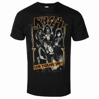 tričko pánské Kiss - US Tour 76 - Black, NNM, Kiss