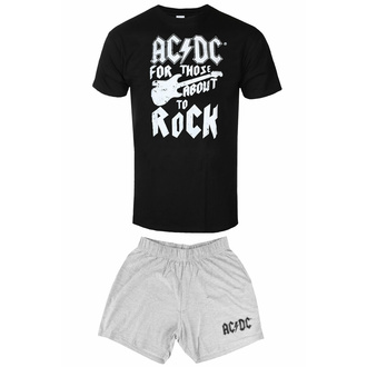 pyžamo pánské AC/DC - FTATR Guitar Uni BL/GREY - ROCK OFF, ROCK OFF, AC-DC