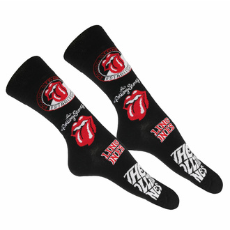 ponožky Rolling Stones - Logos - BLACK - ROCK OFF, ROCK OFF, Rolling Stones