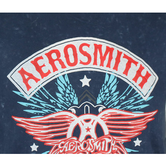 tričko pánské Aerosmith - Boston Pride Snow Wash - NAVY - ROCK OFF, ROCK OFF, Aerosmith