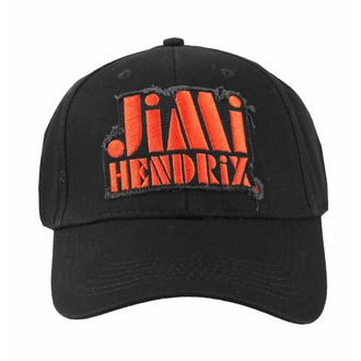 kšiltovka Jimi Hendrix - Orange Stencil Logo - BLACK - ROCK OFF, ROCK OFF, Jimi Hendrix
