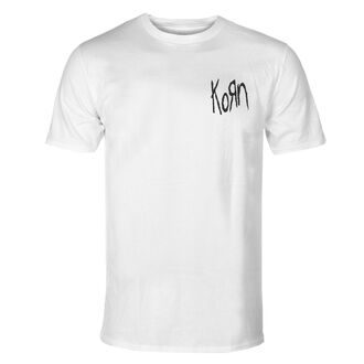 tričko pánské Korn - Scratched Type - WHITE - ROCK OFF, ROCK OFF, Korn