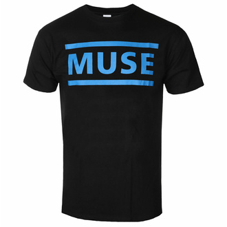 tričko pánské Muse - Dark Blue Logo - BLACK - ROCK OFF, ROCK OFF, Muse