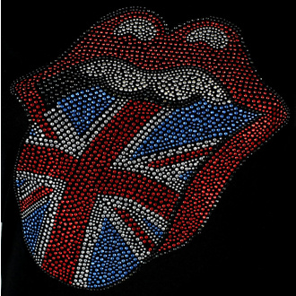 tričko dámské Rolling Stones - Classic UK Rhinestone - Black - ROCK OFF, ROCK OFF, Rolling Stones