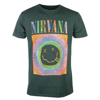 tričko pánské Nirvana - Happy Face Glow - ROCK OFF, ROCK OFF, Nirvana