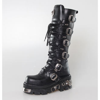 Boty New rock - 6-Buckle Boots (272-S1) Black
