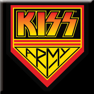 magnet Kiss - Metal Magnet Square - Army - ROCK OFF - KISSMAG01