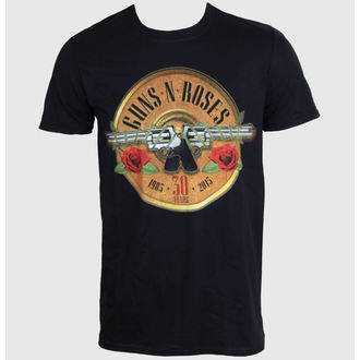 tričko pánské Guns N' Roses -  30th Photo Logo - Black - ROCK OFF - GNRTS14