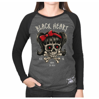 tričko dámské s dlouhým rukávem BLACK HEART - SANDY RG - GREY, BLACK HEART