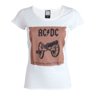 tričko dámské AC/DC - About To Rock - White - AMPLIFIED - ZAV601ARC