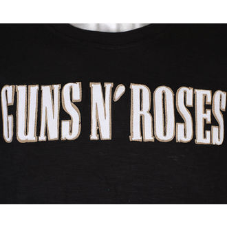 tričko pánské Guns N' Roses - Logo & Bullet - Black - ROCK OFF, ROCK OFF, Guns N' Roses