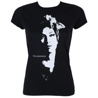 tričko dámské Amy Winehouse - Scarf Portrait - Black - ROCK OFF - AMYTS01LB