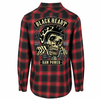 košile pánská BLACK HEART - RAW POWER - RED, BLACK HEART