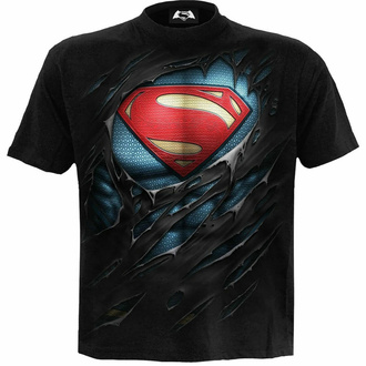 tričko pánské SPIRAL - Superman - RIPPED - Black, SPIRAL, Superman