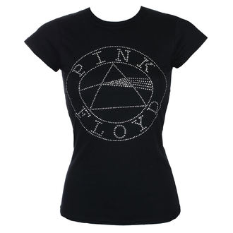 tričko dámské Pink Floyd - Circle Logo Diamante - Blk - ROCK OFF - PFTS91LB