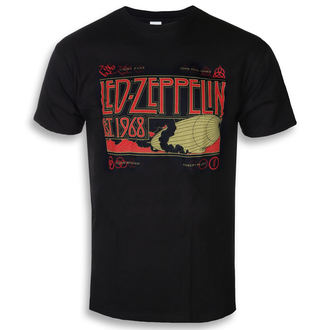 tričko pánské Led Zeppelin - Zeppelin & Smoke Black - RTLZETSBZEP