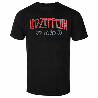 tričko pánské Led Zeppelin - Logo & Symbols - Black, NNM, Led Zeppelin