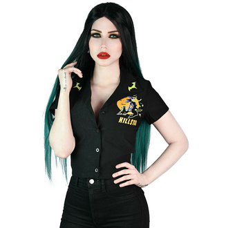 košile dámská KILLSTAR - Witch Queen Crop Bowling - Black, KILLSTAR
