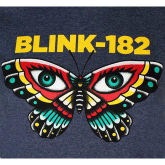 tričko dámské Blink 182 - Butterfly - NAVY - ROCK OFF, ROCK OFF, Blink 182