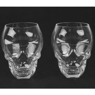 sklenice (sada 2ks) KILLSTAR - Cranium - Clear, KILLSTAR