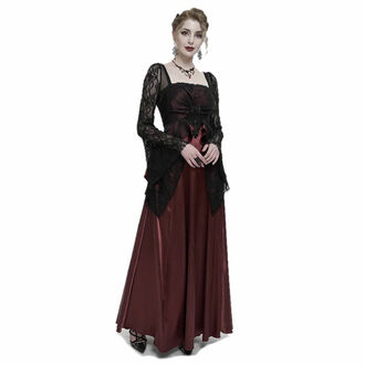šaty dámské DEVIL FASHION - Black and red elegant gothic, DEVIL FASHION