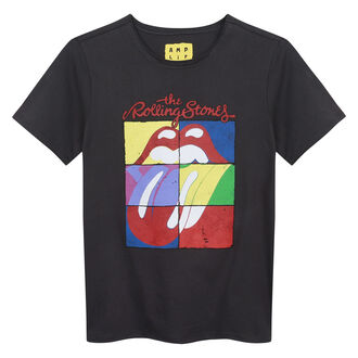 tričko dětské THE ROLLING STONES - SQUARE TONGUE - Charcoal - AMPLIFIED, AMPLIFIED, Rolling Stones