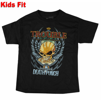 tričko dětské Five Finger Death Punch - Trouble - BLACK - ROCK OFF - FFDPTS35BB
