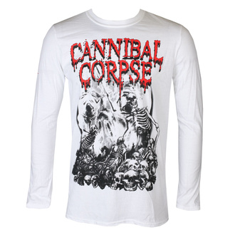 tričko pánské s dlouhým rukávem CANNIBAL CORPSE - PILE OF SKULLS 2018 - White - PLASTIC HEAD, PLASTIC HEAD, Cannibal Corpse