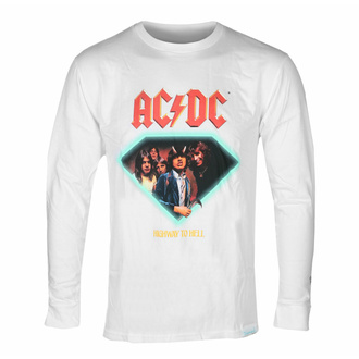 tričko pánské s dlouhým rukávem DIAMOND X AC/DC - Highway To Hell - White, DIAMOND, AC-DC