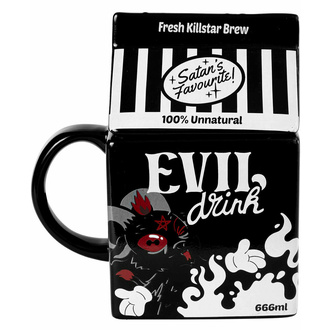 hrnek KILLSTAR - Evil Drink Mug With Lid - BLACK - KSRA004539