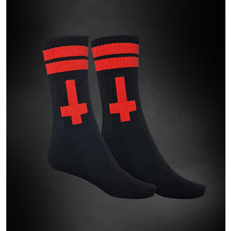 ponožky HYRAW - BLACK/RED CROSS, HYRAW