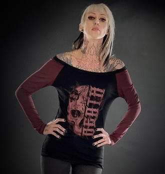 tričko dámské s dlouhým rukávem HYRAW - DEATH, HYRAW