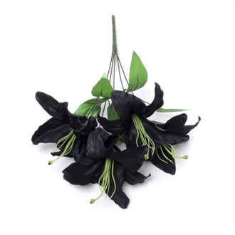 dekorace ALCHEMY GOTHIC - Black Lily - FLO02