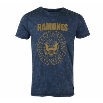 tričko pánské Ramones - Presidential Seal Snow Wash - NAVY - ROCK OFF, ROCK OFF, Ramones